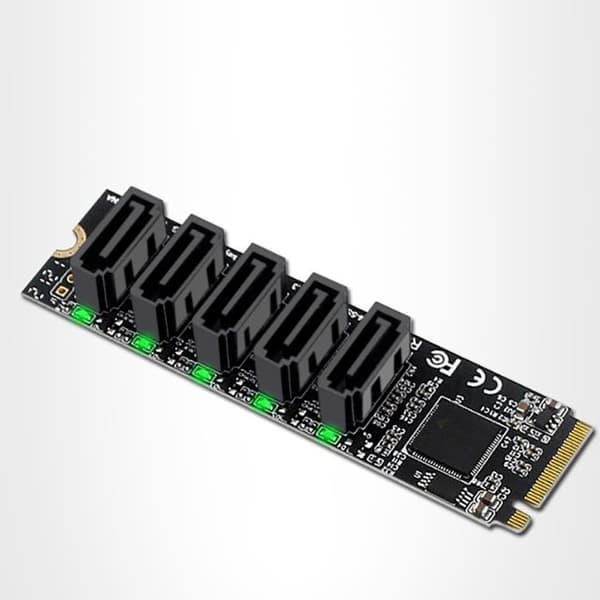 M.2 NVME PCI-E PCIE X4 X8 X16 til 6 port 3.0 SATA-adapter[zd]