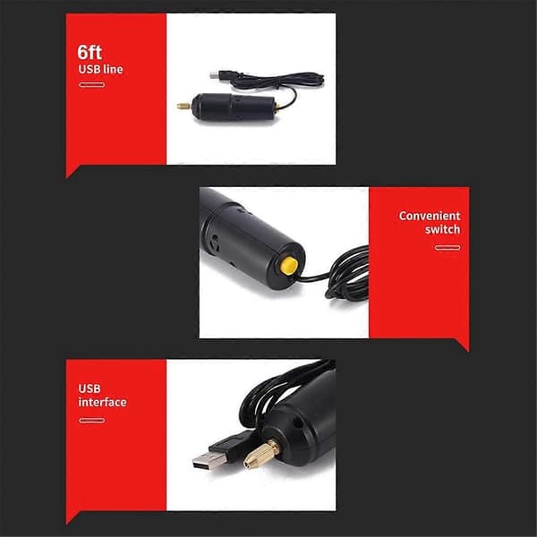 Mini Drill for Jewelry Making, Electric USB Drill Set with 10 0.8 to 1.2mm Drill Bits for Resin Casting
