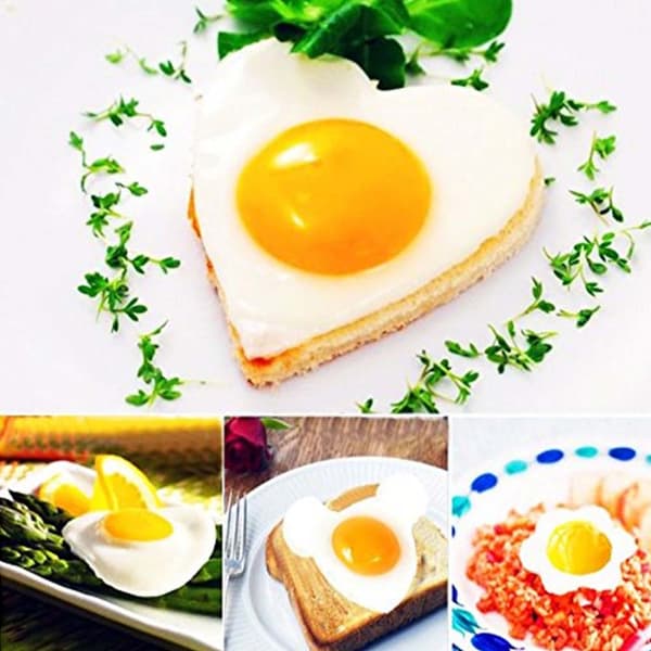 Allsidig Egg Artisan, Eggform i rustfritt stål, Non-stick pannekakeform for perfekte frokostsmørbrød, Inkluderer silikonolje