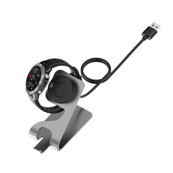 For Garmin Approach S60 Roterbar Magnetisk Metall Ladebase Silver
