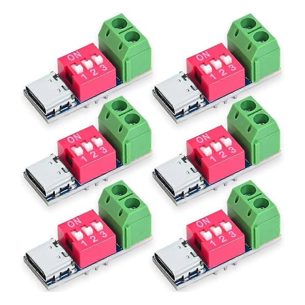 USB-C PD Trigger Board Modul PD/QC Lokkemad Hurtig Opladning USB Type-C til 12V Høj Hastigheds Oplader Strøm O 6pcs