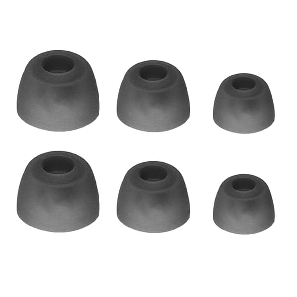 6 stk. silikone ørepropper til Tune Beam in-ear hovedtelefoner, støjisolering Transparent 0.02