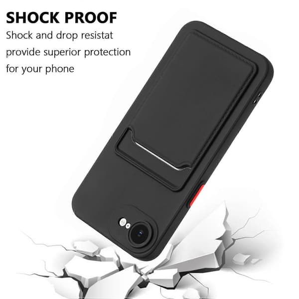 [zd]Iphone 16e deksel mobildeksel kortholder svart BLACK