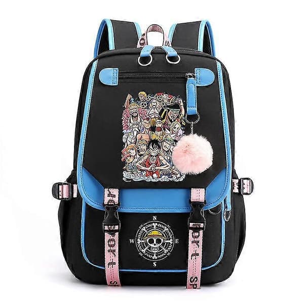 One Piece Rygsæk Anime Daypack Oxford Blå Skoletaske