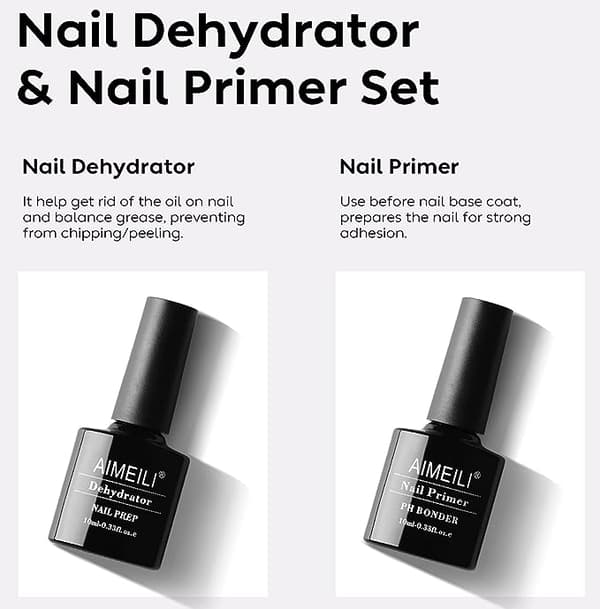 [zd]2 x 10 ml Dehydrator Negleforberedelse og Primer Gelnegle