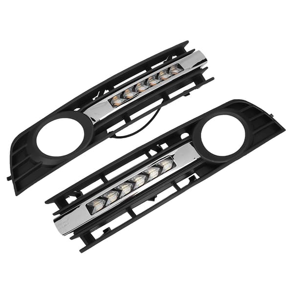 2 stk. Gitter Tåkelys Blinklys Kjørelys Passer Audi A4 B6 2001-2005 Platering