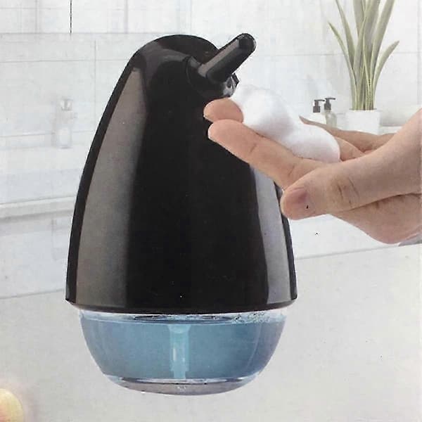Skummende sæbedispenser i sort med moderne design