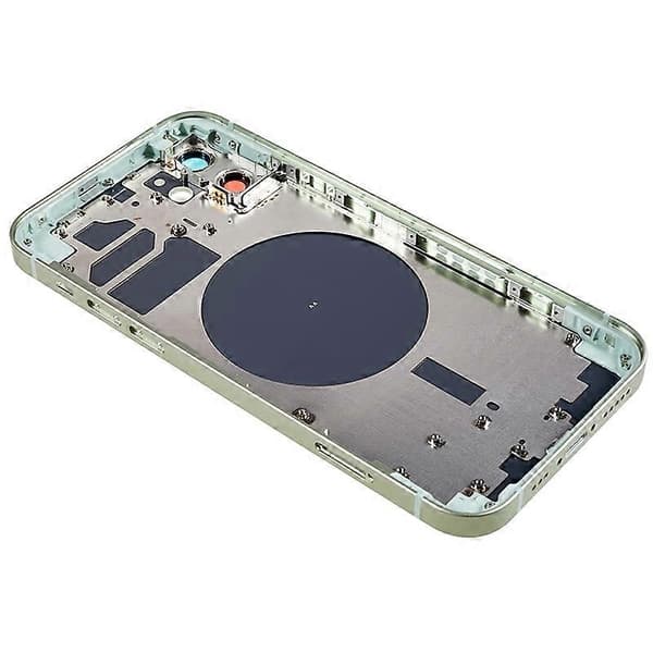 Kompatibel med iPhone 12 6.1 tommer Bagside Batterihus + Mellemramme + Sideknapper Reservedel - Perfekt Style B