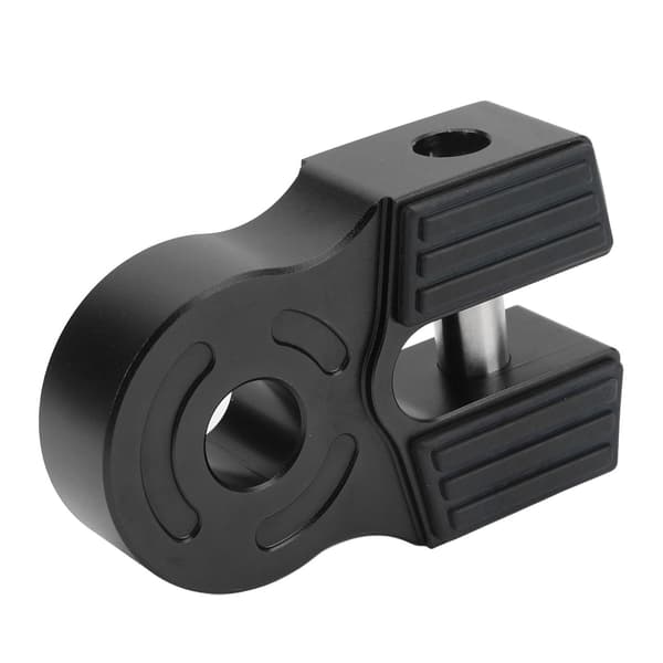 Winch Shacklefæste 30000Lbs Lastejernstift Gummibeskyttelse Universal til ATV Pickup Soft Shackel D Ring Sort
