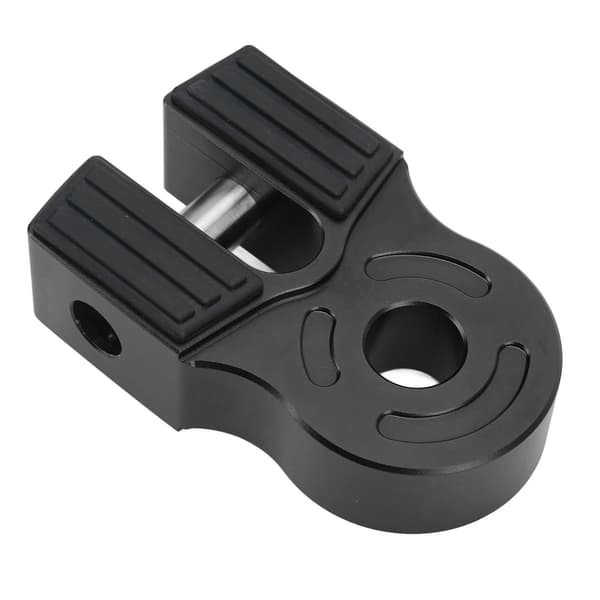 Winch Shacklefæste 30000Lbs Lastejernstift Gummibeskyttelse Universal til ATV Pickup Soft Shackel D Ring Sort