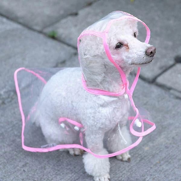 Dyredress Hund Regnfrakker Vanntett Valp Regnfrakker RoseRed M