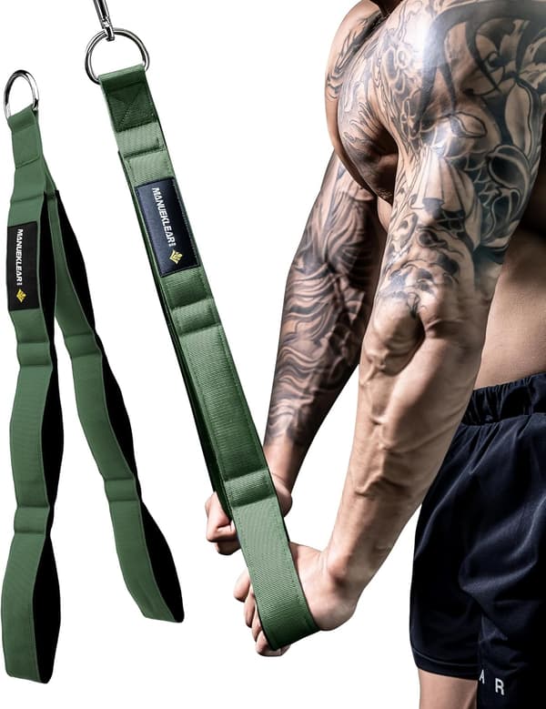 [zd]Triceps Rep Fäste - Forbedret Bevægelsesområde Kabelhåndtag til Pushdowns, Curls, Face Pulls, Professionel Gymbrug