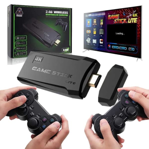 [zd]M8 Game Stick Lite 2024 20.000+ retro TV-spil sort black