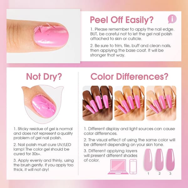 [zd]Macaron-serie Gelnagellack Set Gul Vit Rosa 12 Pastellfärger Sommar Vår Set 5ml
