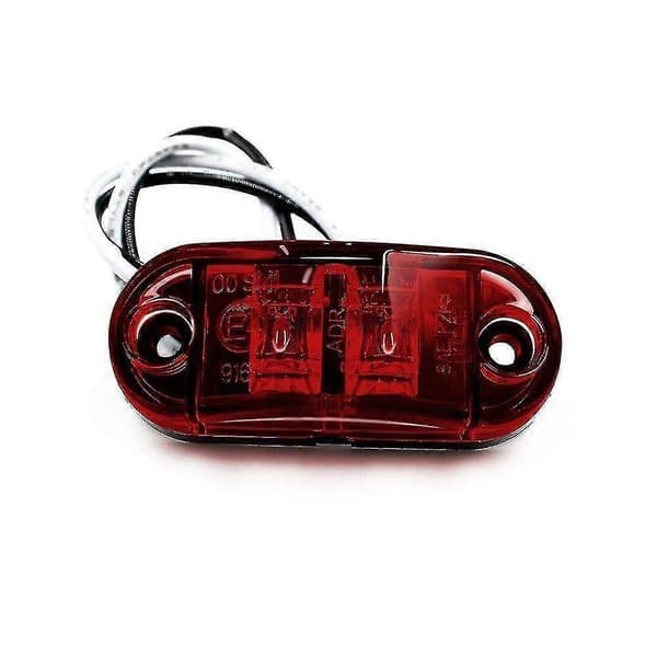 LED-sidomarkeringslys Universal positionslys til lastbil, trailer, varevogn, campingvogn, lastbil, bil, bus red