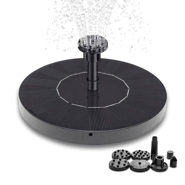 [zd]Fontene - Solcellefontene / Vannfontene Solcelle - 16 cm Svart black