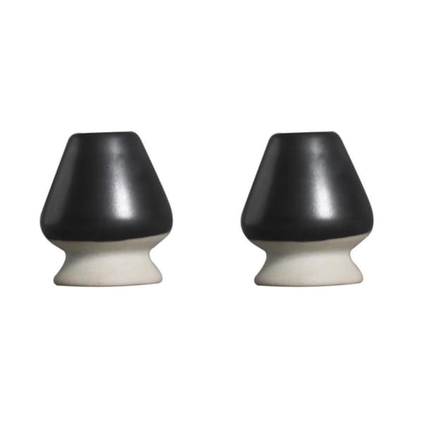 1/2/3 Håndlavet Matcha Piskeris Stativ Te-ceremoni Te-sæt til Sort og Hvid 6 x 7cm 2S 2Set Black and White 6 x 7cm