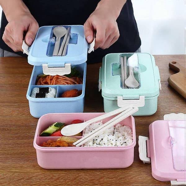 Bento Box, Bento Box för barn, Bento Box för barnluncher, Bärbar lunchlåda Studentlunchlåda, Termisk isolering Bento Box (B)[zd]