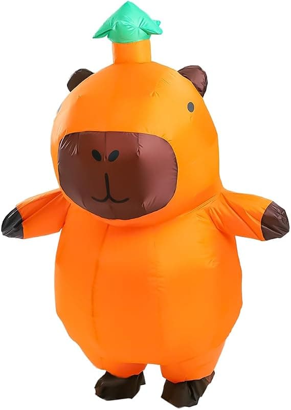 Oppblåsbart Capybara-kostyme for voksne, oppblåsbart Halloween-kostyme, morsomt oppblåsbart dyrekostyme