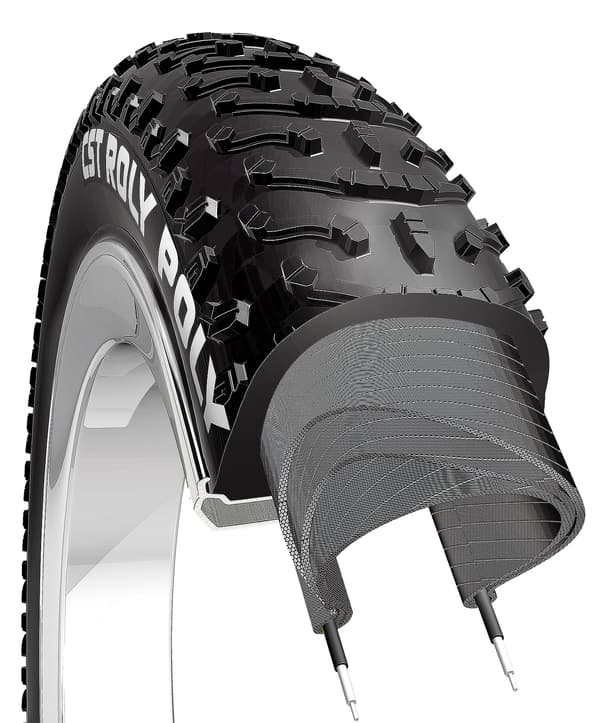 [zd]CST ROLY POLY Däck 26x4.8 - Fatbike Terrängdäck 60TPI, 122-559