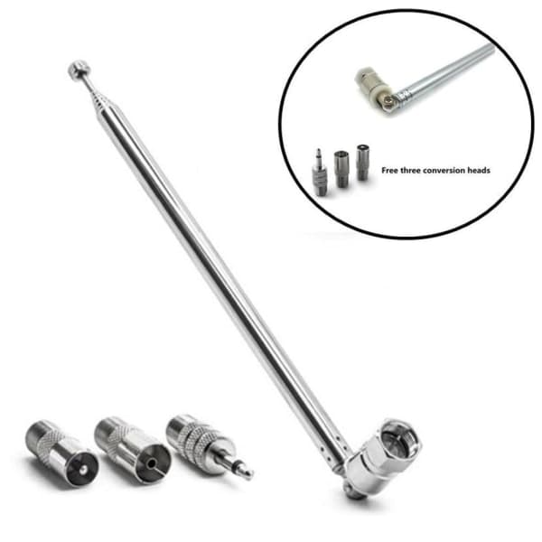[zd]FM-radioantenne 76 cm adapter til hjemmeradio stereo receiver