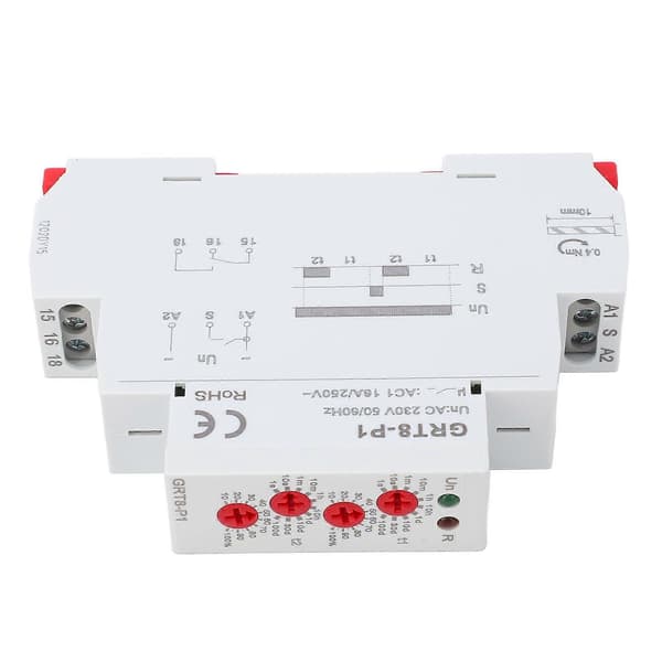 AC230V elektroniskt upprepningsrelä LED-indikator ABS pulsutgång timerrelä DIN-skena
