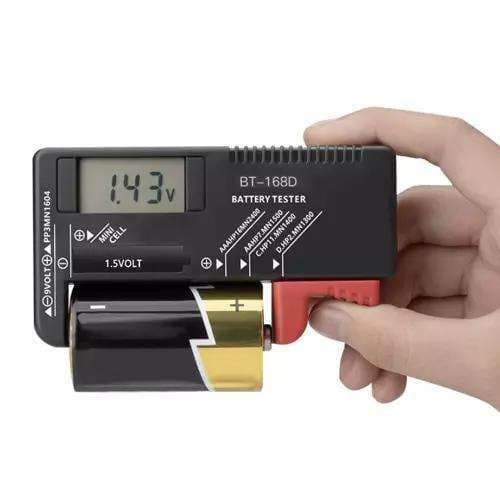 [zd]Batteritester med LCD - Batteritester - Sort Black Svart