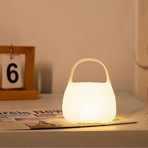 Nattlys for barn USB-lading Nattlys Bordlamper Bordlampe Berøringsfølsom funksjon til jul White