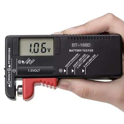 [zd]Paristotesteri LCD-näytöllä - Paristotesteri - Musta Black Svart