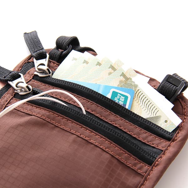 Passikotelo - Passikotelo RFID-matkalompakolla, kaulahihnalla, RFID-suojauksella ja nimilapulla