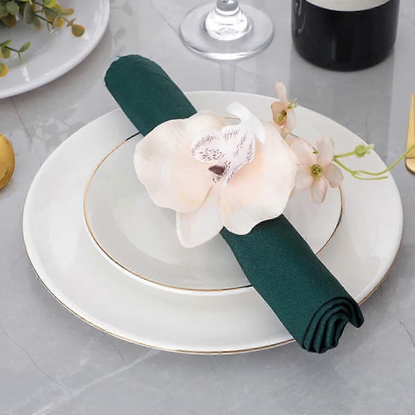 25-26 elegante orkidé servietringe til at imponere dine gæster[zd] White