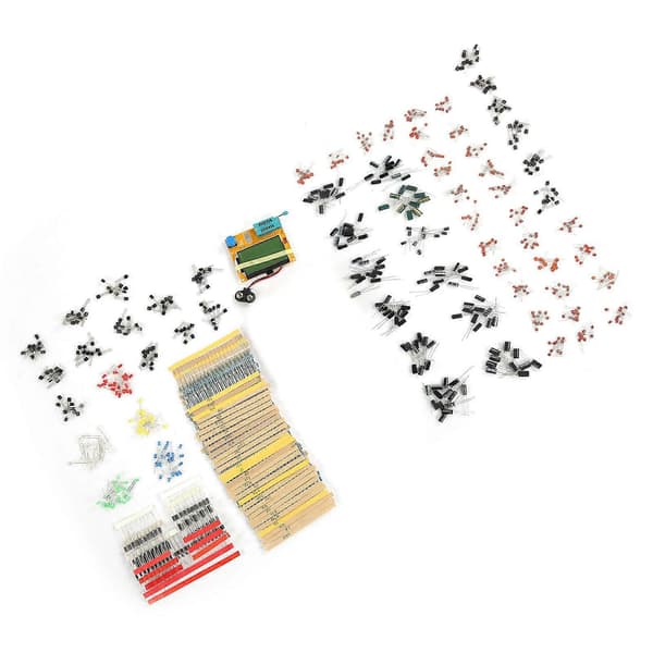 Super Electronic Component Kit 6 Värden Set för LCRT4 Grafisk Transistor Testare DC9V
