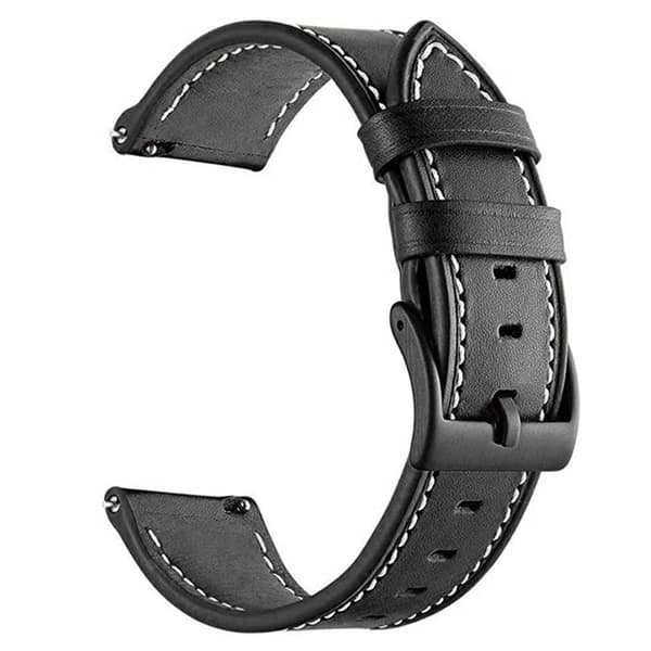 Garmin Venu osv. Urrem i læder, 20 mm - Sort