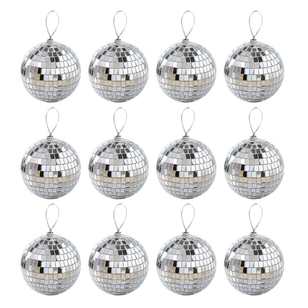 [zd]12 stk. Mini Diskokule Festdekorasjoner Sølv Mini Plastdekorasjoner Små Diskokuler Sølv 3CM Sølv Silver 3CM