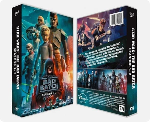 Star Wars: The Bad Batch Hele sesong 1-3 (DVD, 2023, 10-disk sett) engelsk versjon