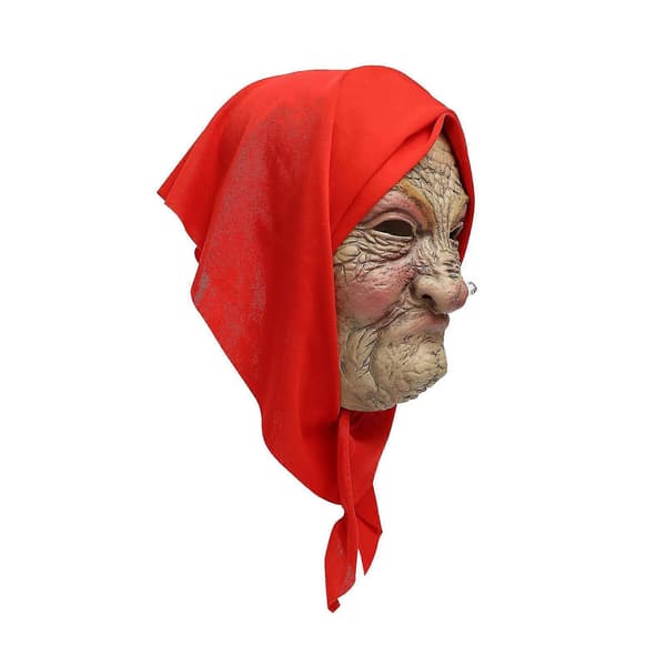 Bestemors maske hodeplagg gammel mann helhode realistisk gammel mann bestefar og bestemor dekorasjon