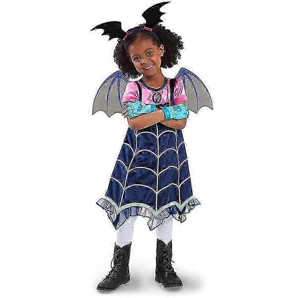 3-10 år flicka cosplay Vampirina vingklänning outfits set 6-7 Years