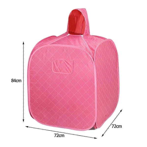 Portable Steam Sauna Tent Compatible with Home Use, Foldable Full Body Steamer with Adjustable Temperature - Good Pink