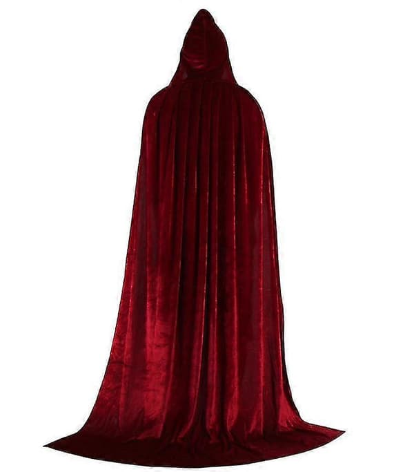 Halloweenkappe Heks Trollmannkappe Barn Hekser Er Gale 2 Cosplay Kostyme #vinrød 3XL(170cm)