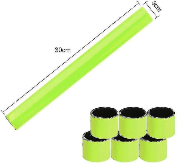 Reflekterande tejper, 12 st snäpparmband, klapparmband, säkerhetstejp, Re