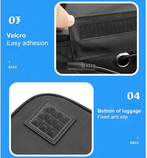 12V bilvarmepose, elektrisk lunsjpose sammenleggbar for å bære piknikmat - 29cmx21cmx11cm