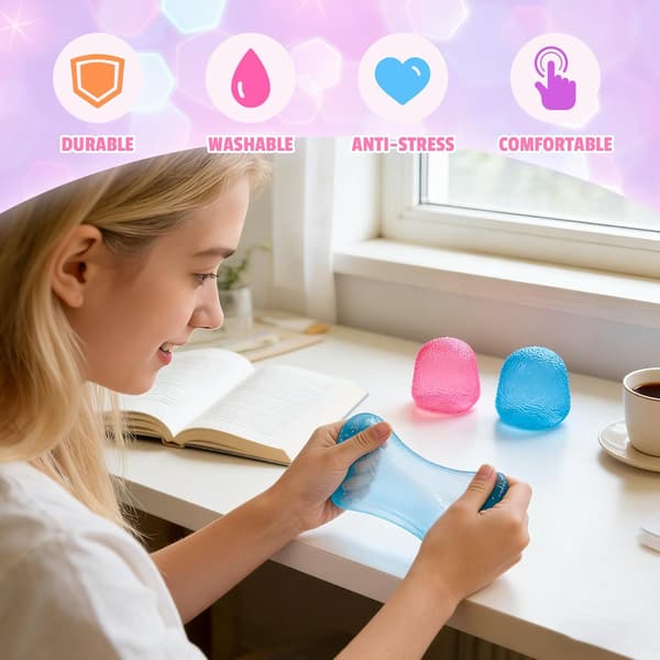 [zd]2 STK Gumdrop Squishy Fidget Leker, Gumdrop Sensoriske Stressballer for Barn og Voksne