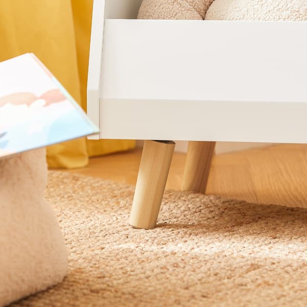 [zd]SoBuy hvit barnebokhylle med 5 åpne rom og lekehylle og bokoppbevaring 86x36x77cm, funksjonell