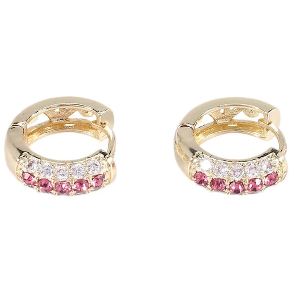 Eleganta CZ-stenörhängen för kvinnor Guldpläterade piercing-smycken - Guld