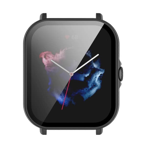 För Amazfit GTS 3 PC + Skärmskydd i härdat glas Black