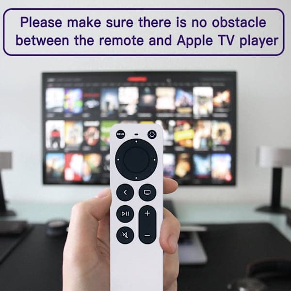 [zd]Universalfjernkontroll for Apple TV 4K Kompatibel erstatningsfjernkontroll Hvit