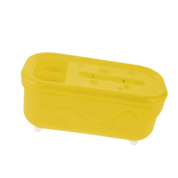 Vævskasse Organizer Opbevaring Moderne Multifunktionel Vævsdispenser med Pen Rectangle Yellow