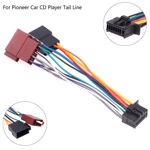 Radio ISO-kabel og stik til Pioneer bil-CD