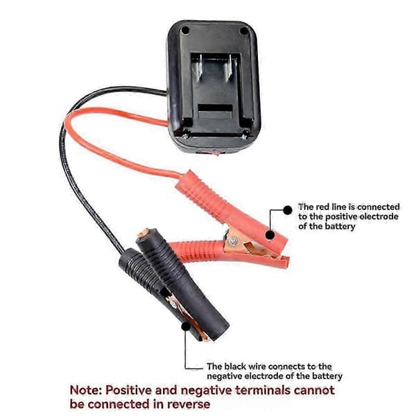 Nødstrømsett for Makita Lithium - Tenner Startkabler Adapter DIY-omformer Som visas