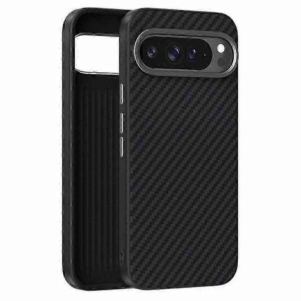 Karbonfibertekstur Bakdeksel for Pixel 10 Pro / Pixel 10 Deksel med MagSafe-kompatibilitet Black